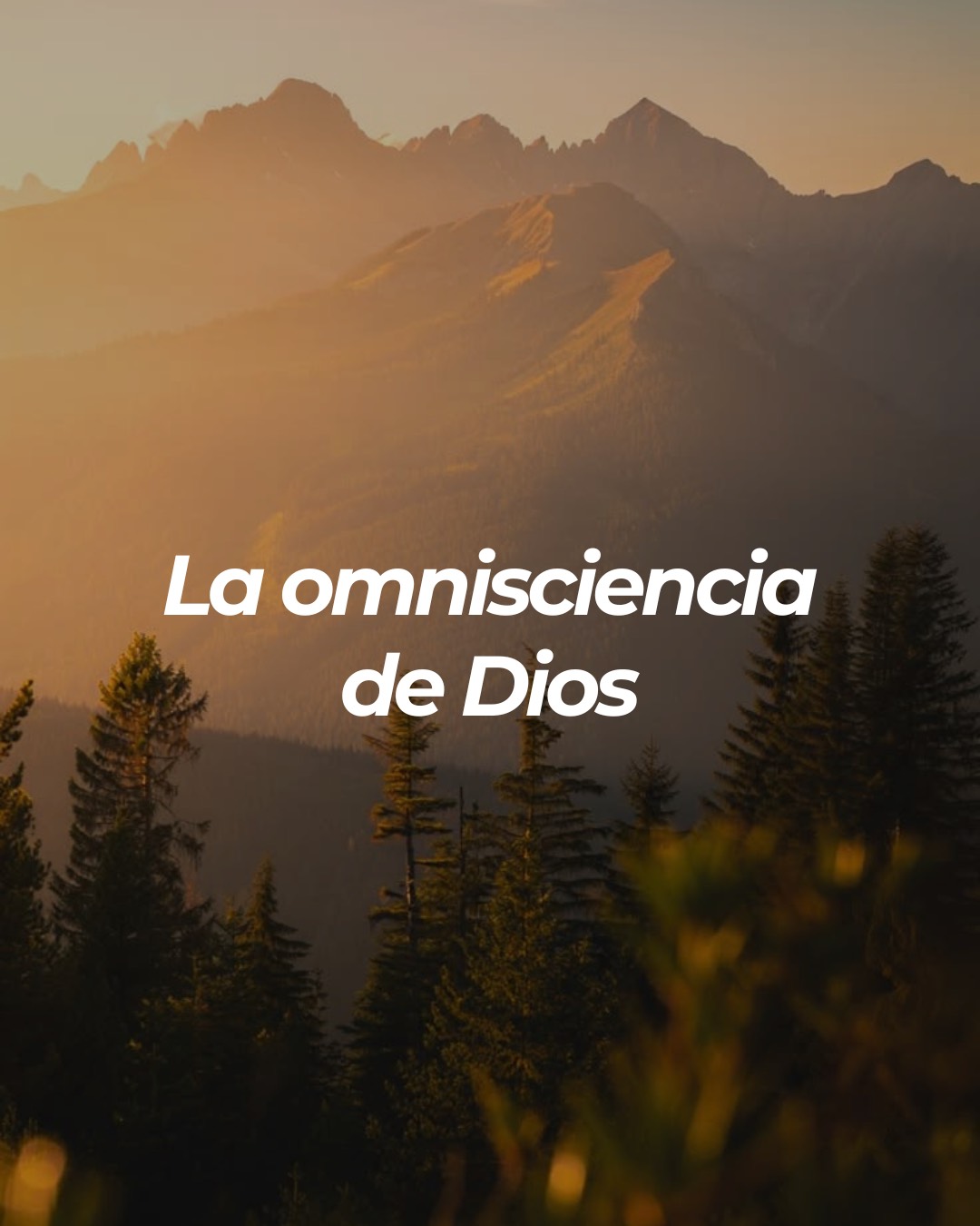 La omnisciencia de Dios