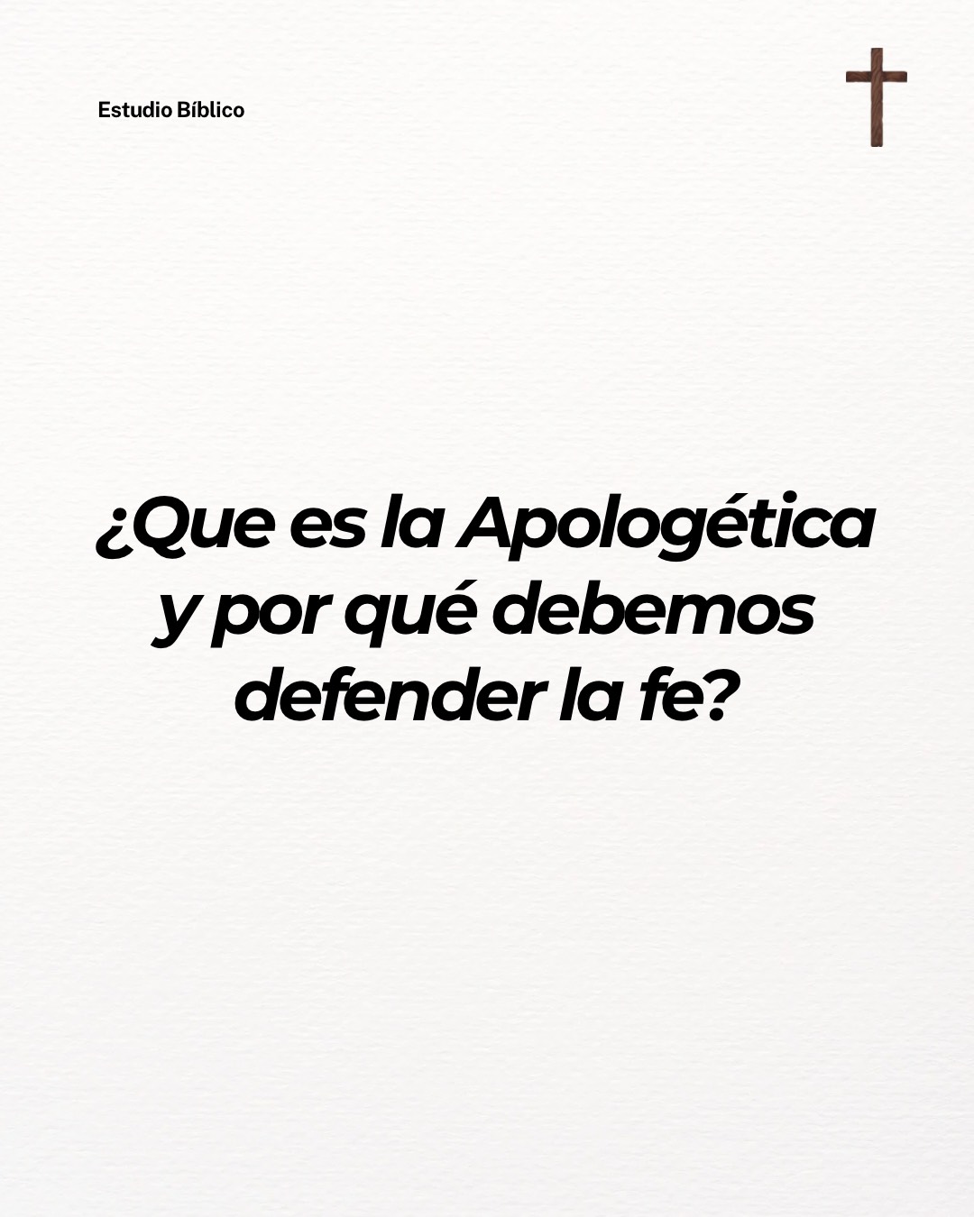 Apologética - Lección 1